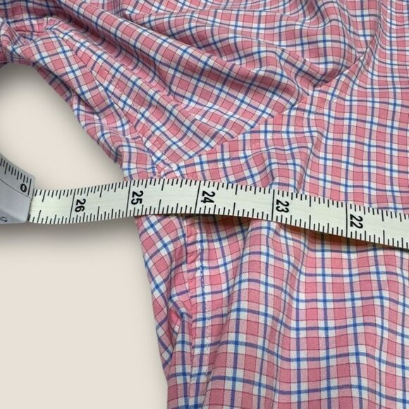 Vineyard Vines Performance Slim Fit Murray Shirt XL Pink Blue Plaid Stretch - Picture 8 of 8